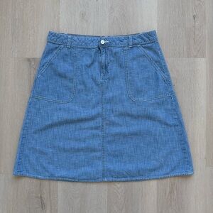 Tommy Hilfiger Medium Blue Denim A-Line Skirt
